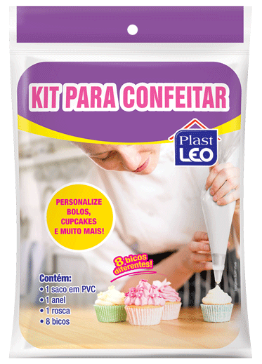 Kit para confeitar - 8 bicos + 1 saco