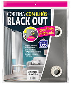 Cortina Blackout com Ilhós p/ Varão face única